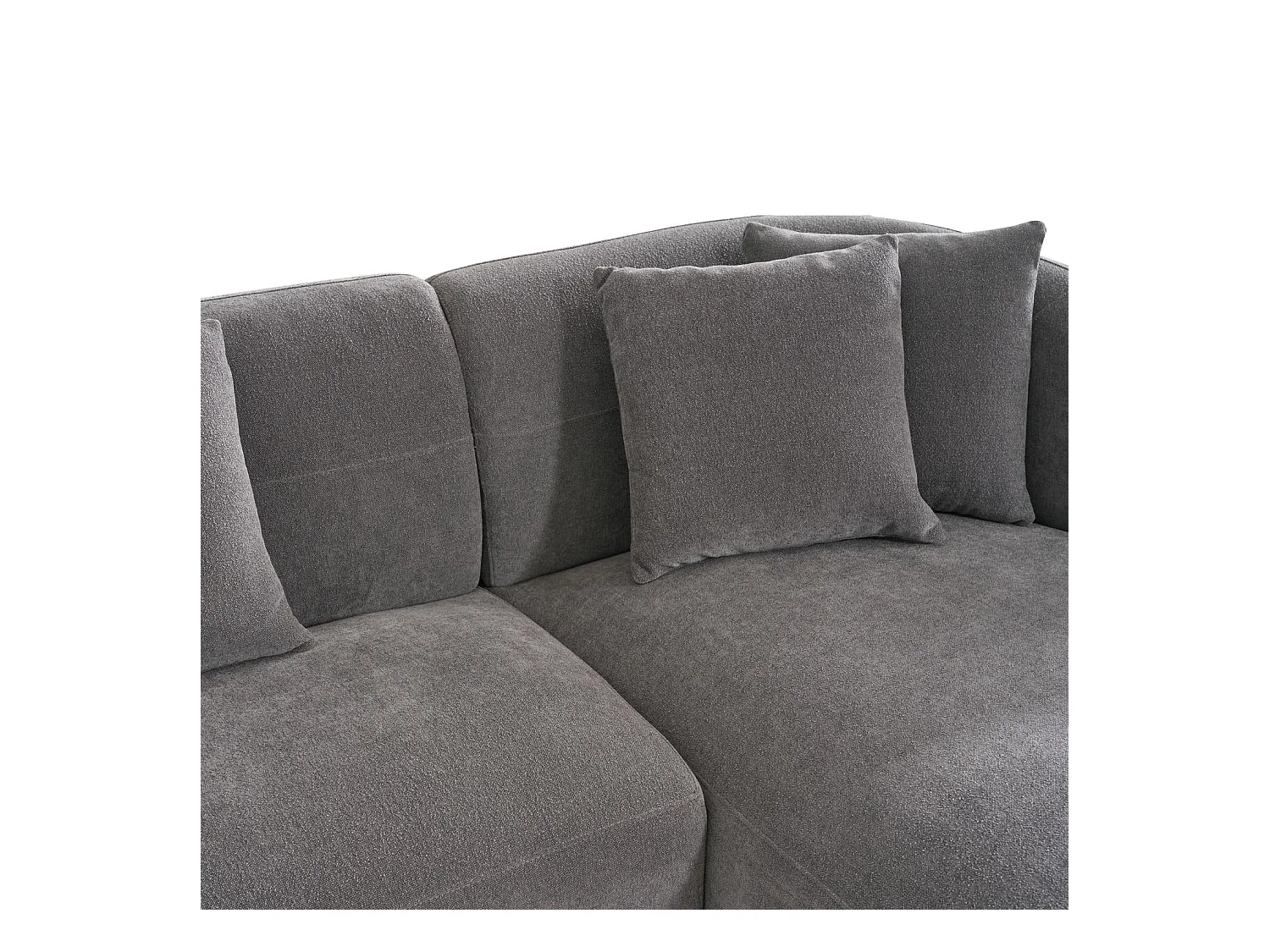 Canapé d'angle gauche New York - 3 places - Tissu - Gris