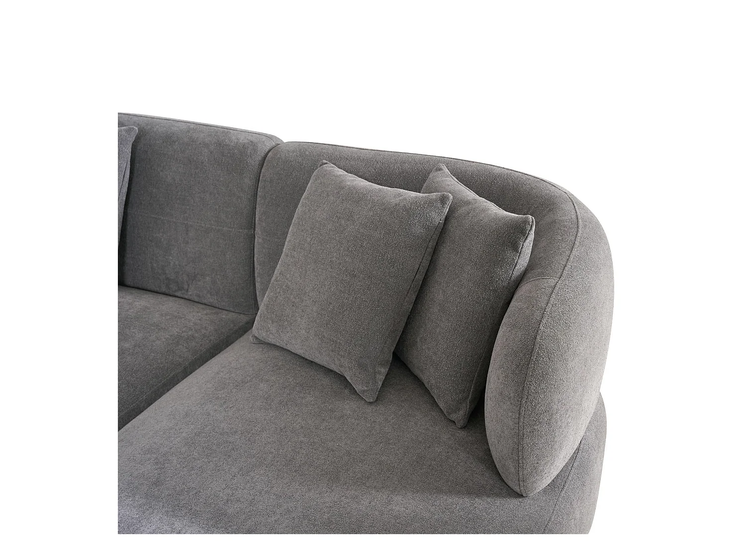 Canapé d'angle gauche New York - 3 places - Tissu - Gris