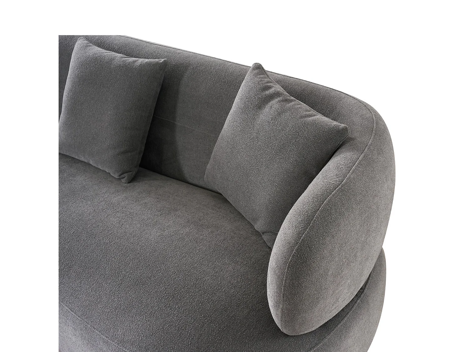 Canapé d'angle gauche New York - 3 places - Tissu - Gris