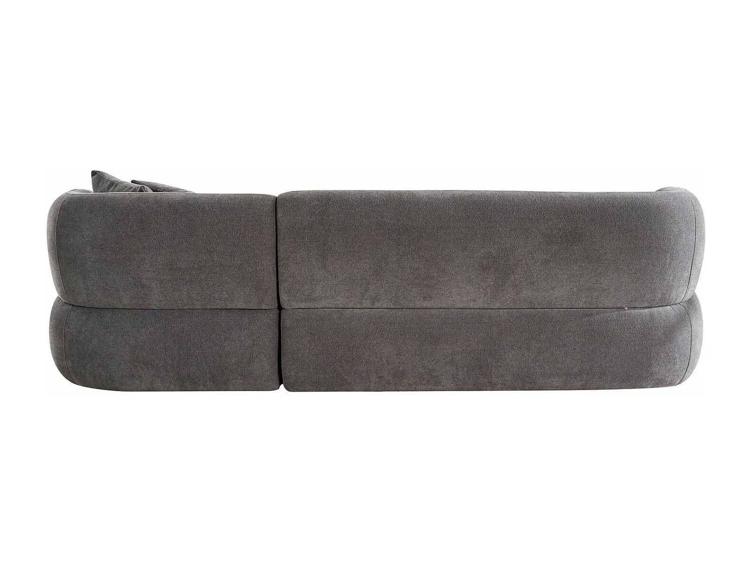 Canapé d'angle droite New York - 3 places - Tissu - Gris