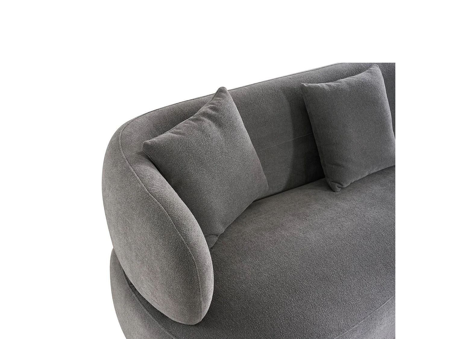 Canapé d'angle droite New York - 3 places - Tissu - Gris