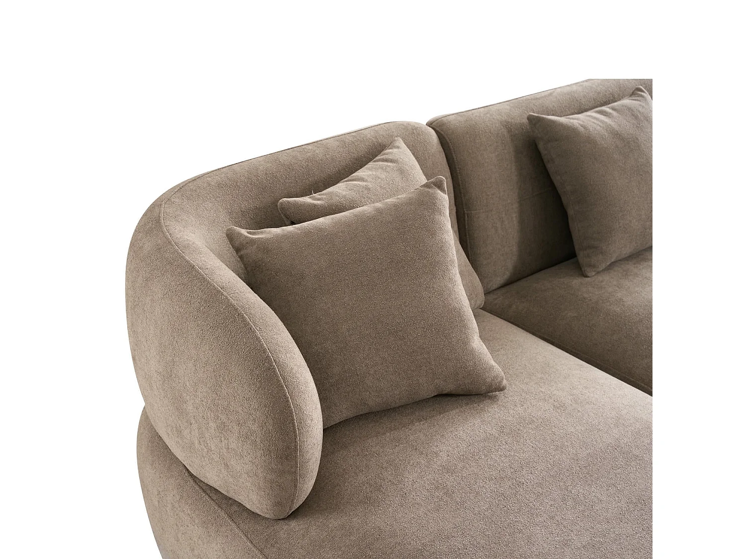 Hoekbank met hoek links 3 zitplaatsen New York van stof - bruin