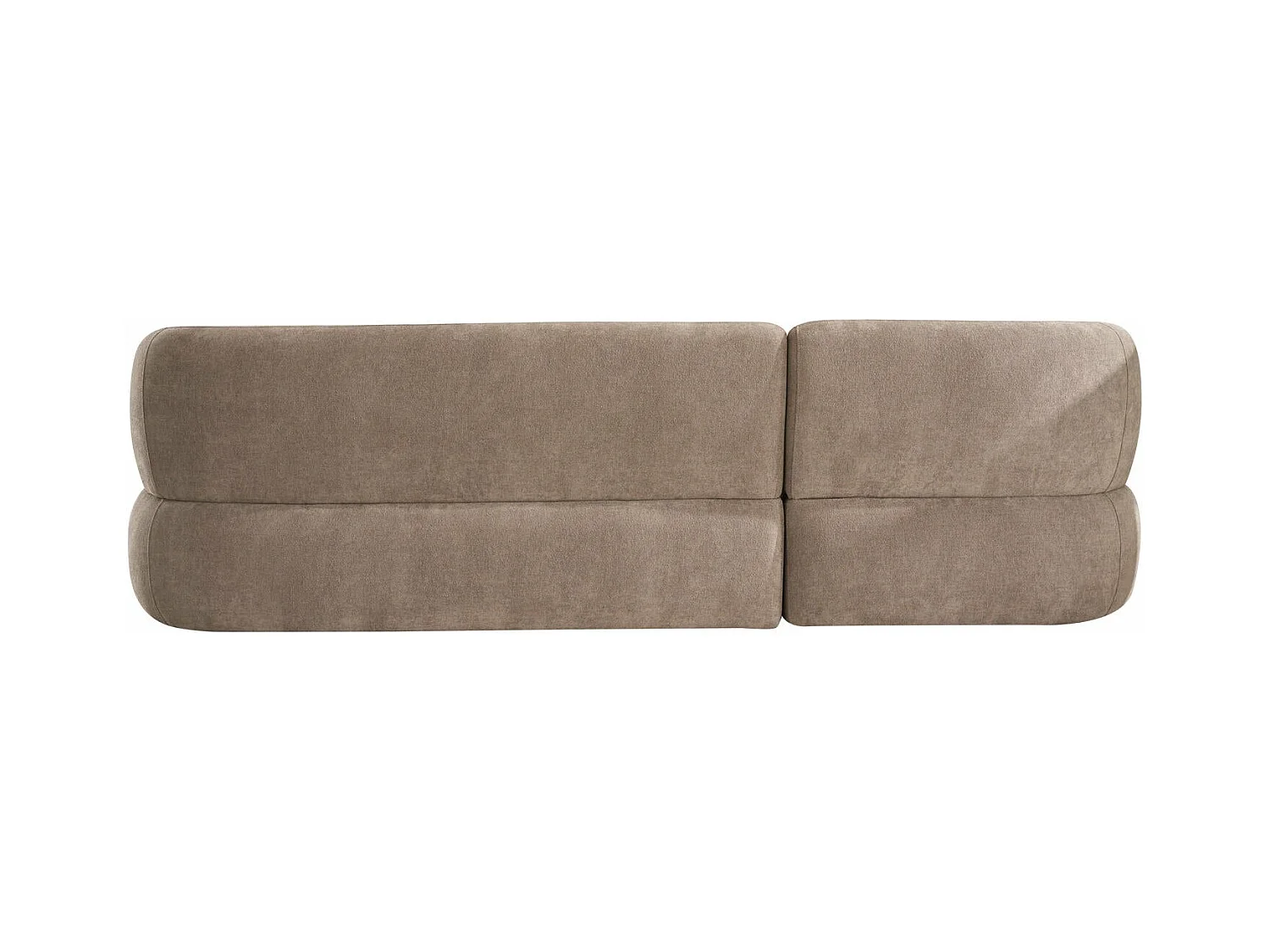 Canapé d'angle gauche New York - 3 places - Tissu - Marron