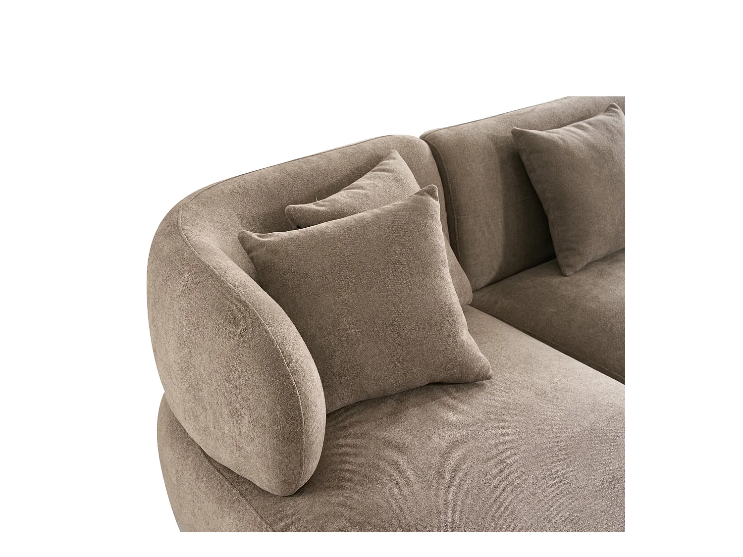 Canapé d'angle gauche New York - 3 places - Tissu - Marron