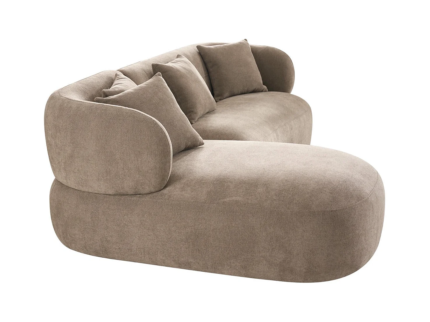 Canapé d'angle gauche New York - 3 places - Tissu - Marron