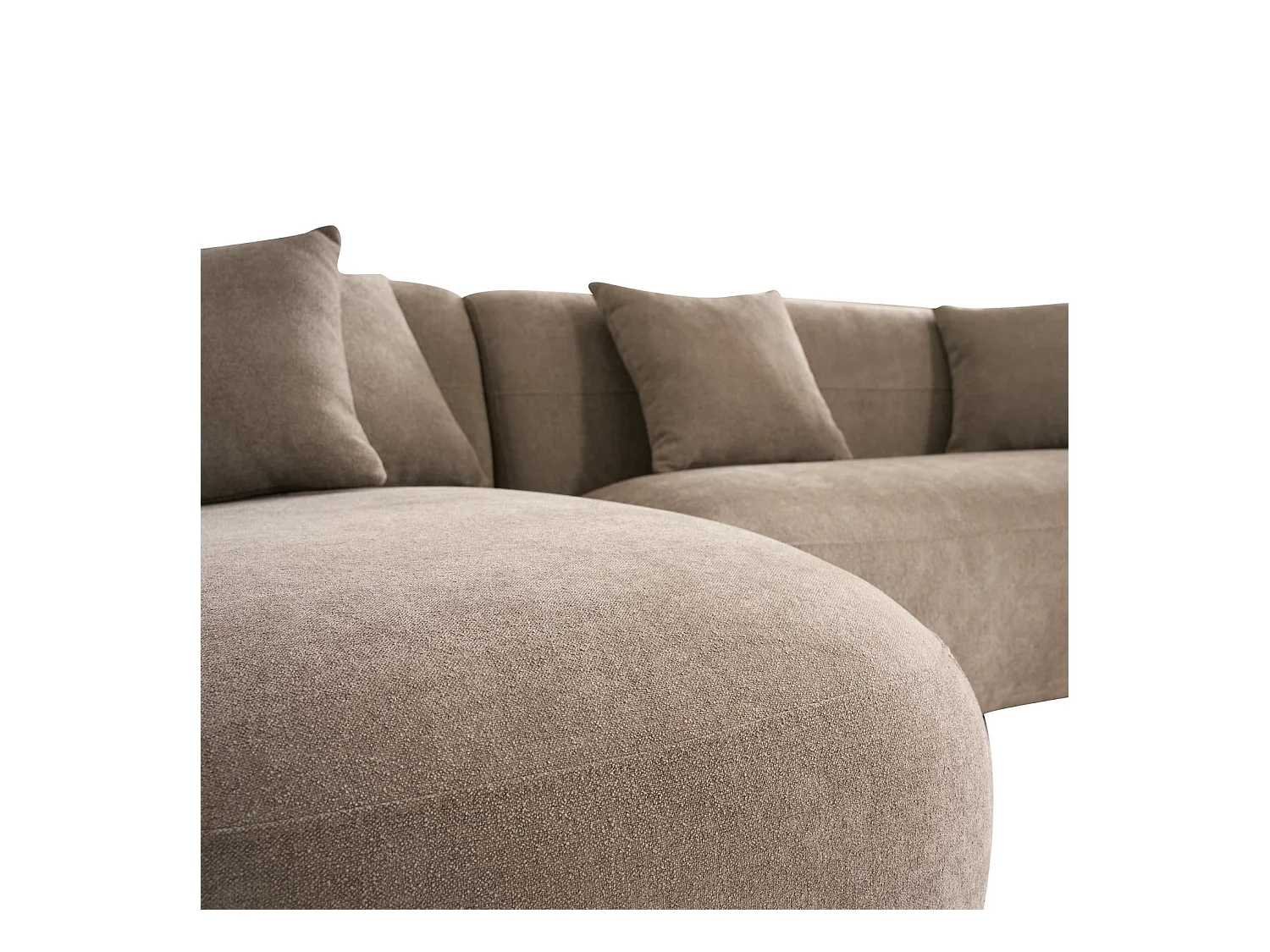 Canapé d'angle gauche New York - 3 places - Tissu - Marron