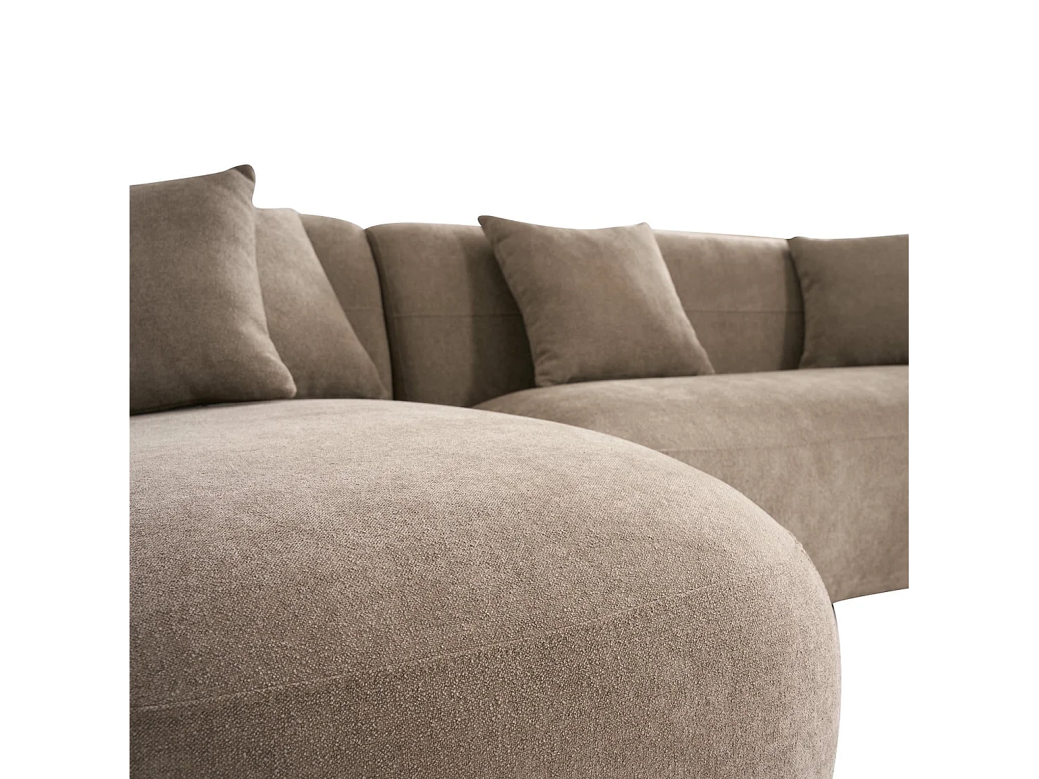 Canapé d'angle gauche New York - 3 places - Tissu - Marron