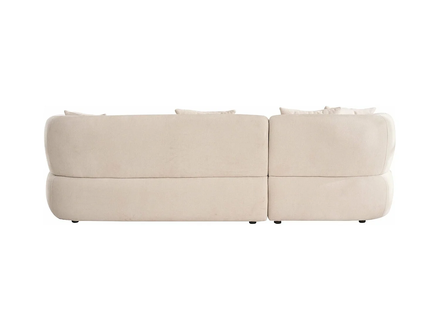 Canapé d'angle gauche New York - 3 places - Tissu - Beige