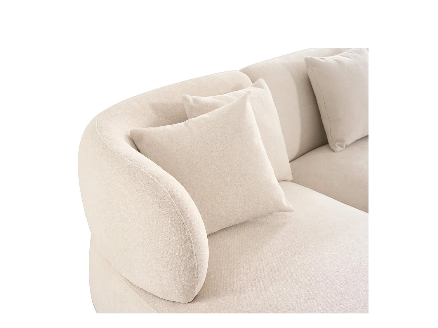 Canapé d'angle gauche New York - 3 places - Tissu - Beige