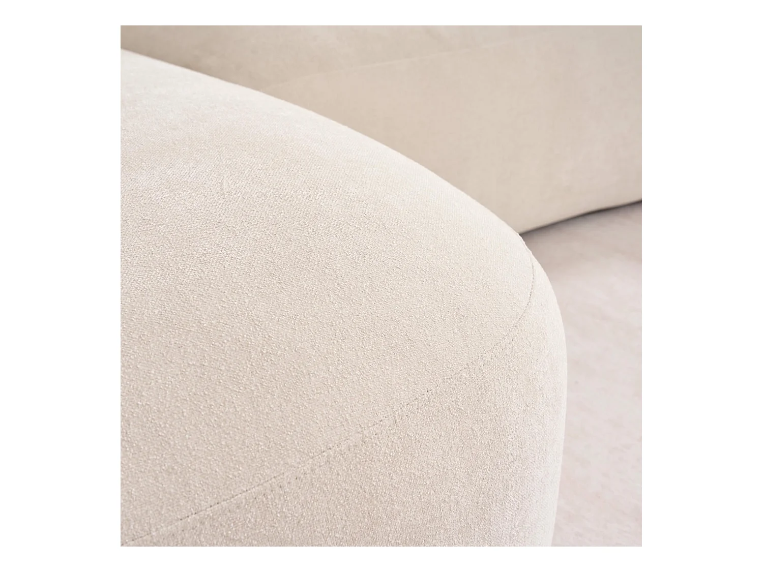 Canapé d'angle gauche New York - 3 places - Tissu - Beige