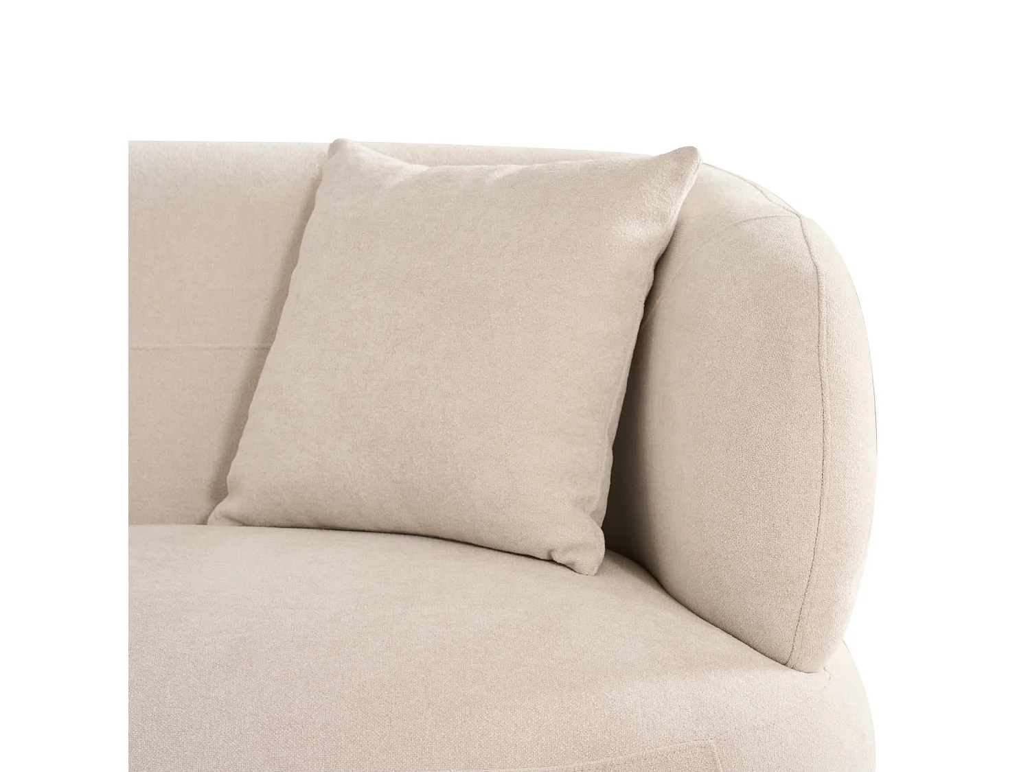 Canapé d'angle gauche New York - 3 places - Tissu - Beige