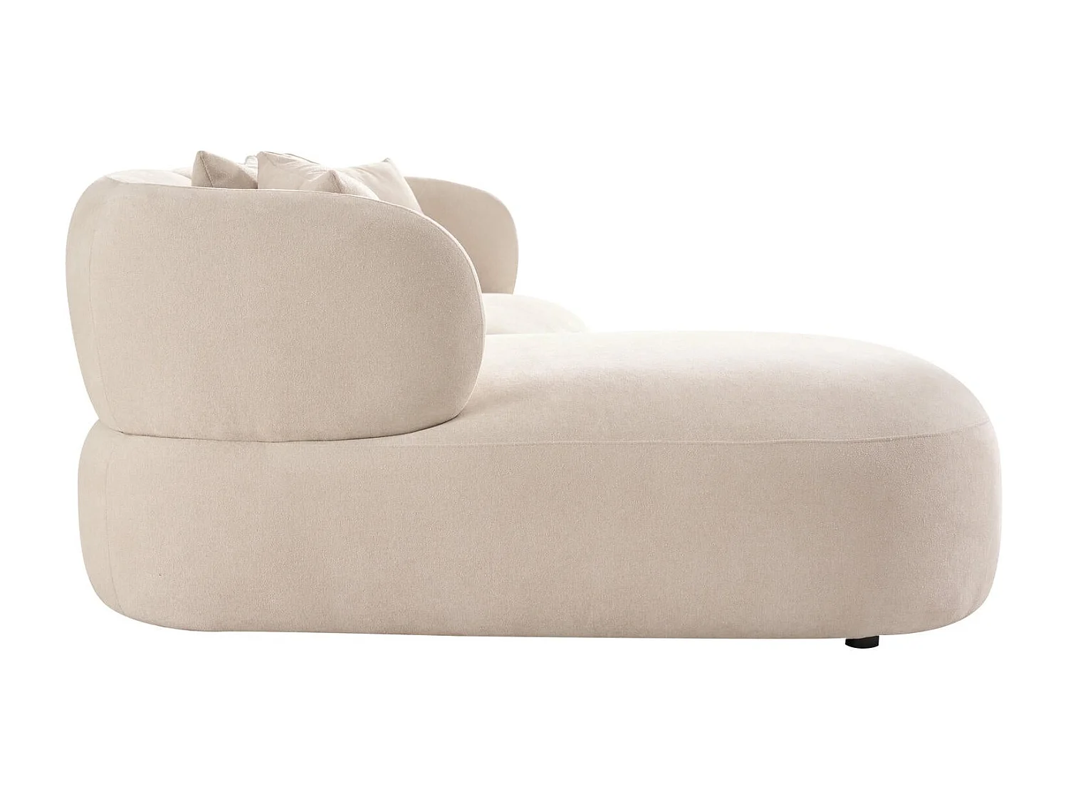 Canapé d'angle gauche New York - 3 places - Tissu - Beige