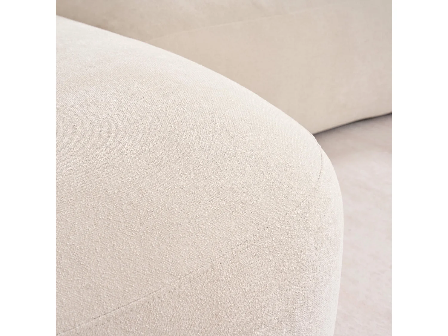 Canapé d'angle gauche New York - 3 places - Tissu - Beige