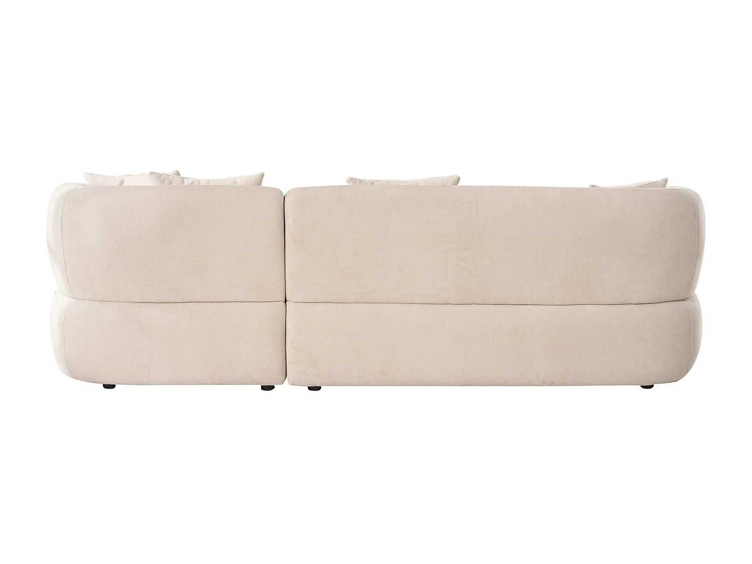 Canapé d'angle droite New York - 3 places - Tissu - Beige