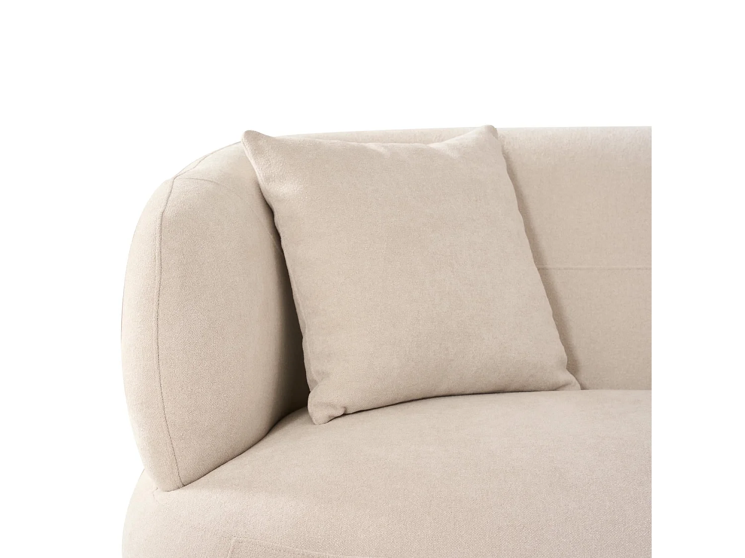 Canapé d'angle droite New York - 3 places - Tissu - Beige