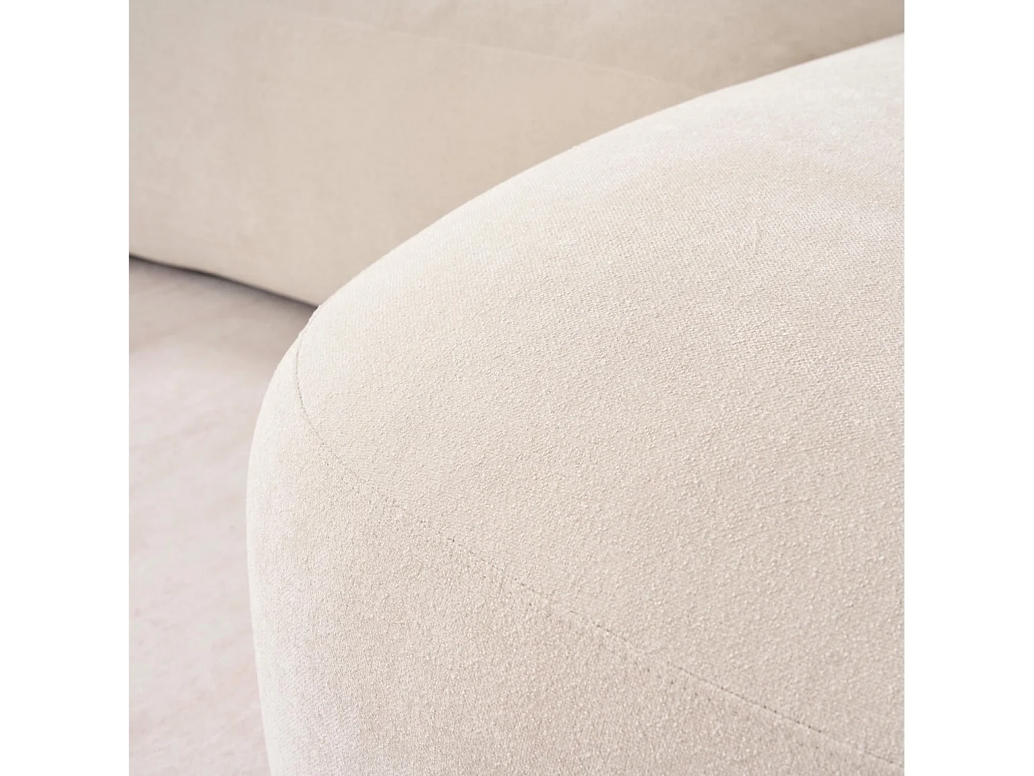 Canapé d'angle droite New York - 3 places - Tissu - Beige