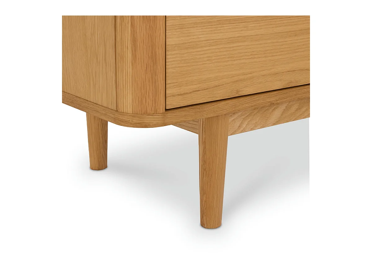 Buffet Nyborg avec 2 portes et 3 tiroirs - Chêne massif et MDF - huile naturelle