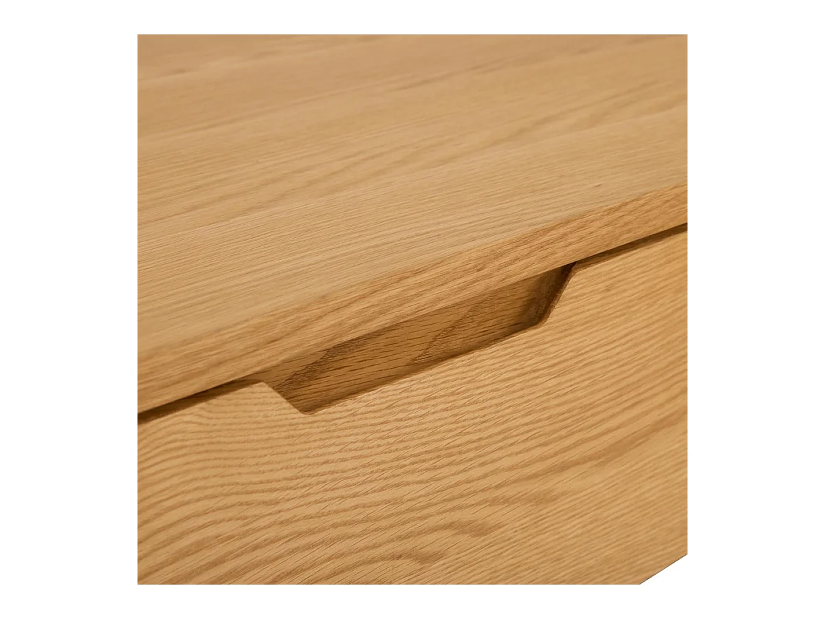 Buffet haut Nyborg avec 4 portes et - Chêne massif et MDF - huile naturelle