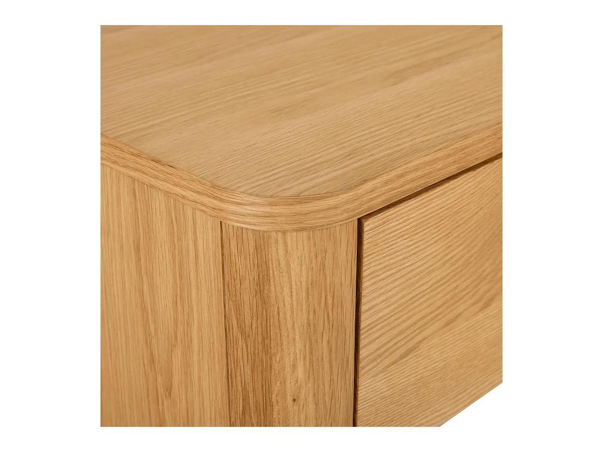 Buffet haut Nyborg avec 4 portes et - Chêne massif et MDF - huile naturelle