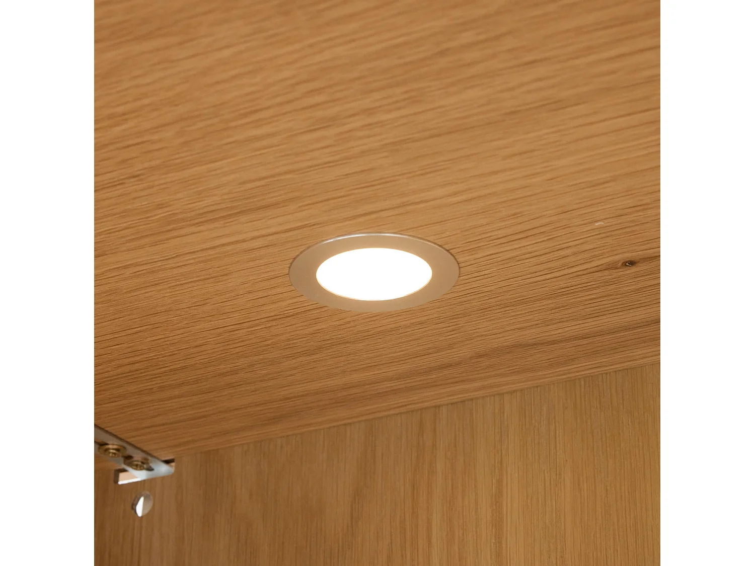 Buffet haut Nyborg avec 4 portes et - Chêne massif et MDF - huile naturelle