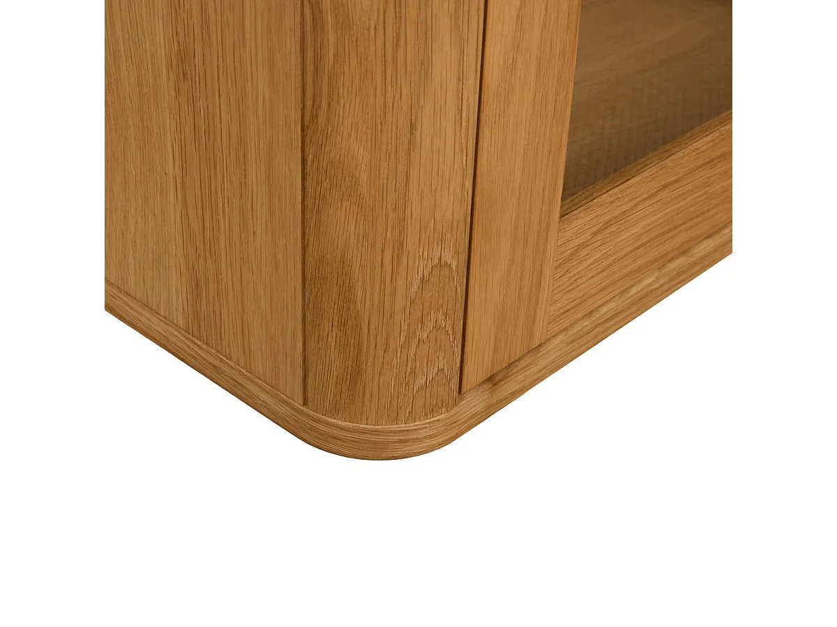 Wandkast Nyborg - 3 deuren, 3 nissen - Massief eikenhout & MDF - Natuurlijk olie