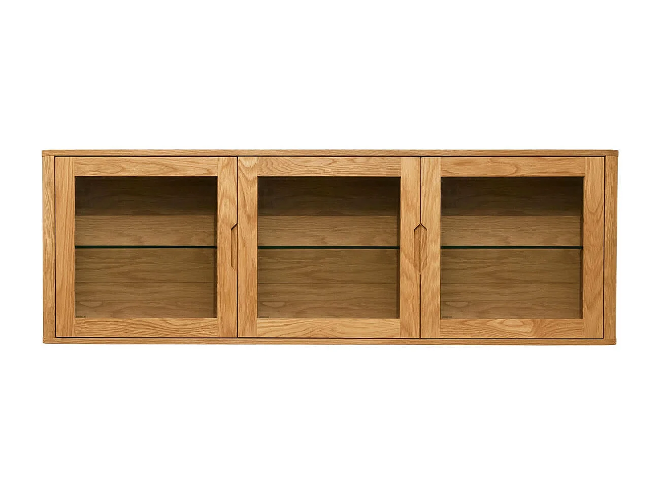Wandkast Nyborg - 3 deuren, 3 nissen - Massief eikenhout & MDF - Natuurlijk olie