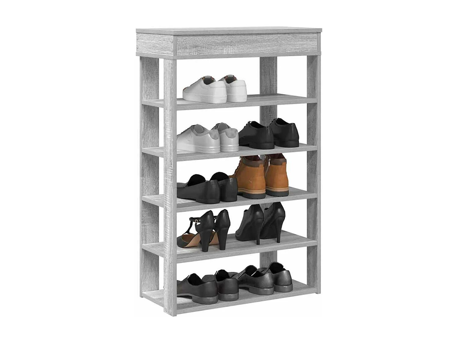 Zapatero sonoma gris 60x30x98 cm madera de ingeniería