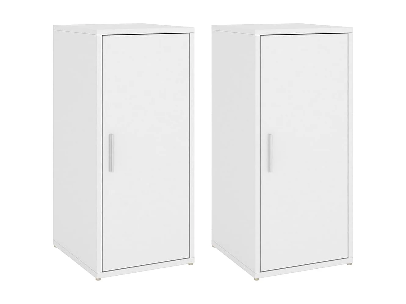 Armoires à chaussures 2 pcs Blanc 32x35x70 cm Aggloméré
