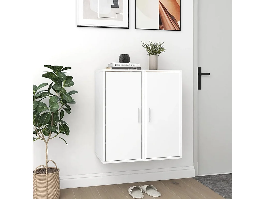 Armoires à chaussures 2 pcs Blanc 32x35x70 cm Aggloméré