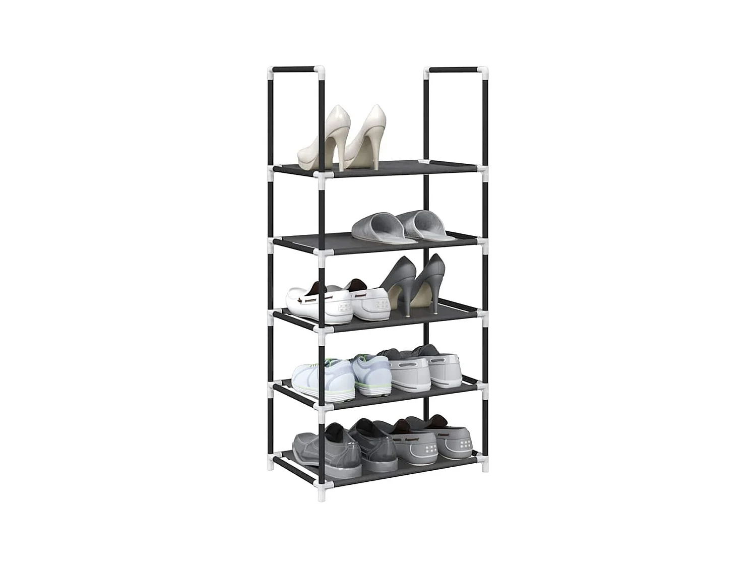 étagère à chaussures 5 niveaux 44x28x94 cm tissu non-tissé