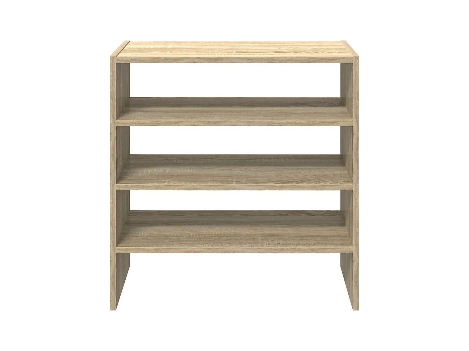 étagères à chaussures 2 pcs empilable chêne sonoma 60x30x30,5cm