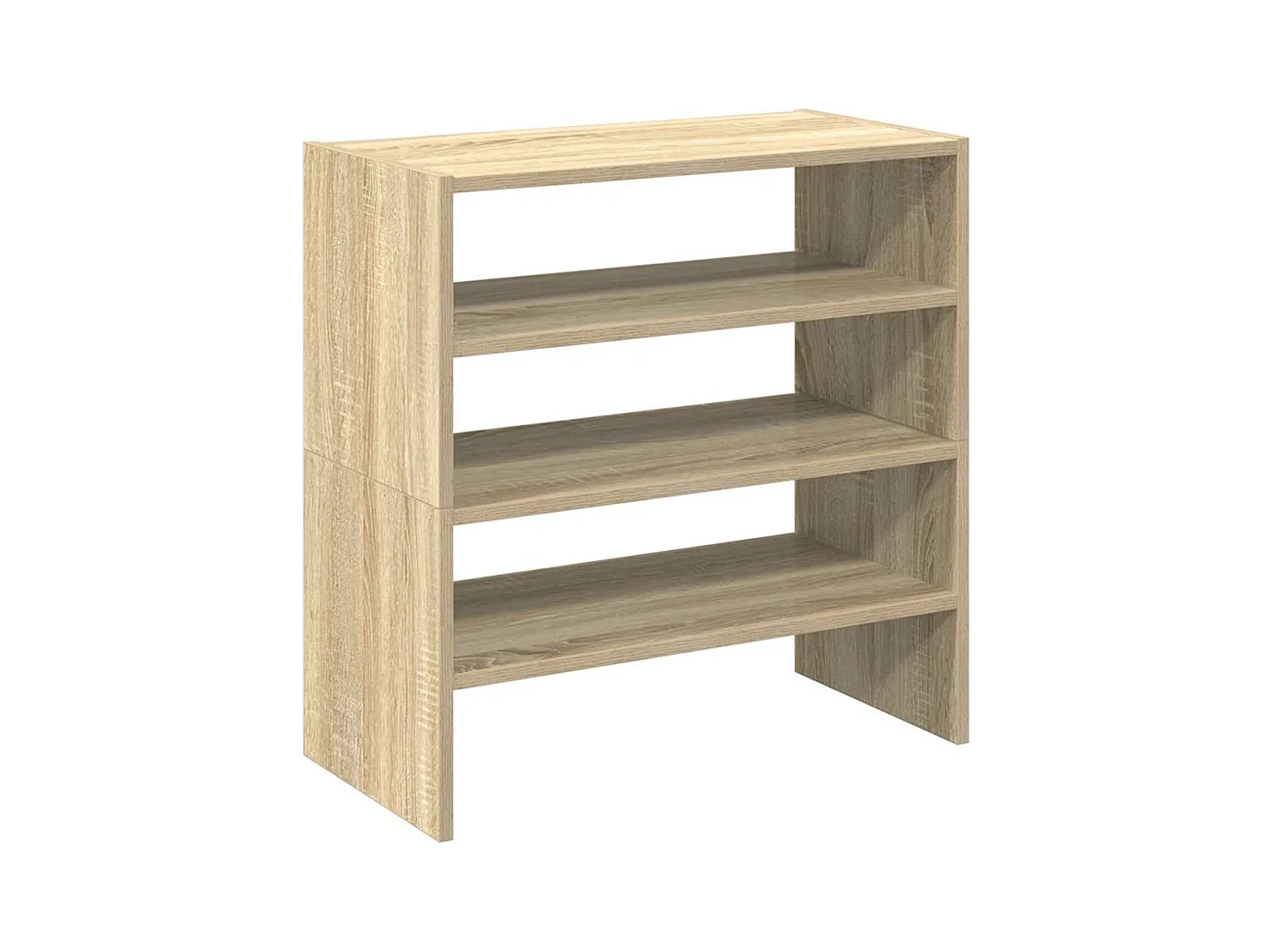 Schoenenrekken 2 stuks stapelbaar sonoma eiken 60x30x30,5cm