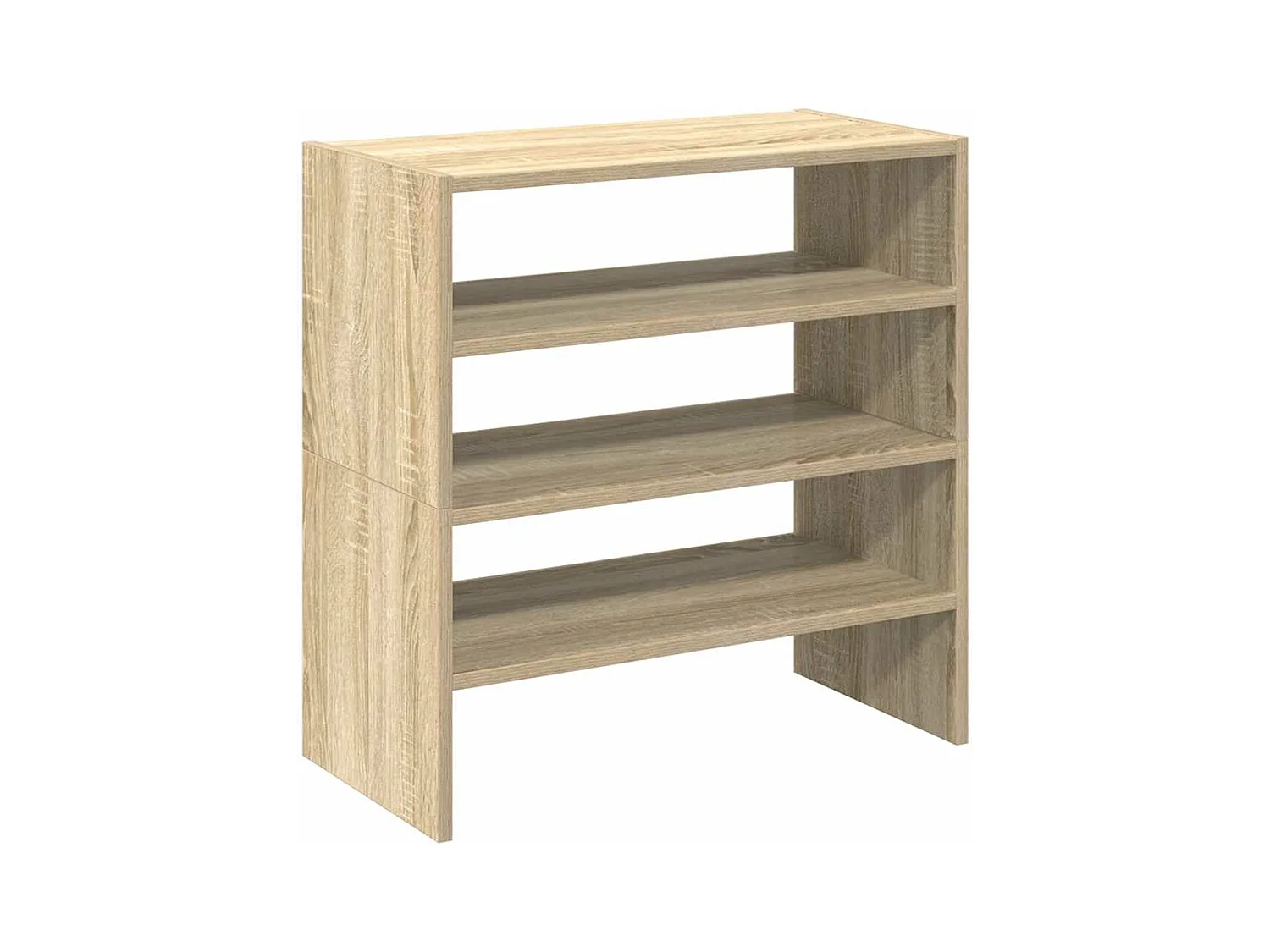 Schoenenrekken 2 stuks stapelbaar sonoma eiken 60x30x30,5cm