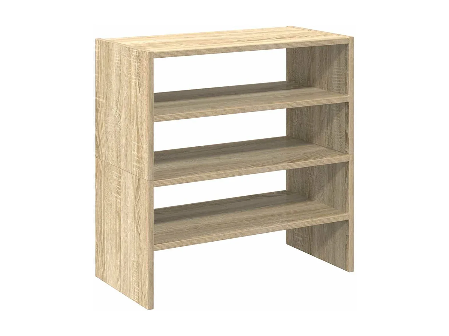 étagères à chaussures 2 pcs empilable chêne sonoma 60x30x30,5cm