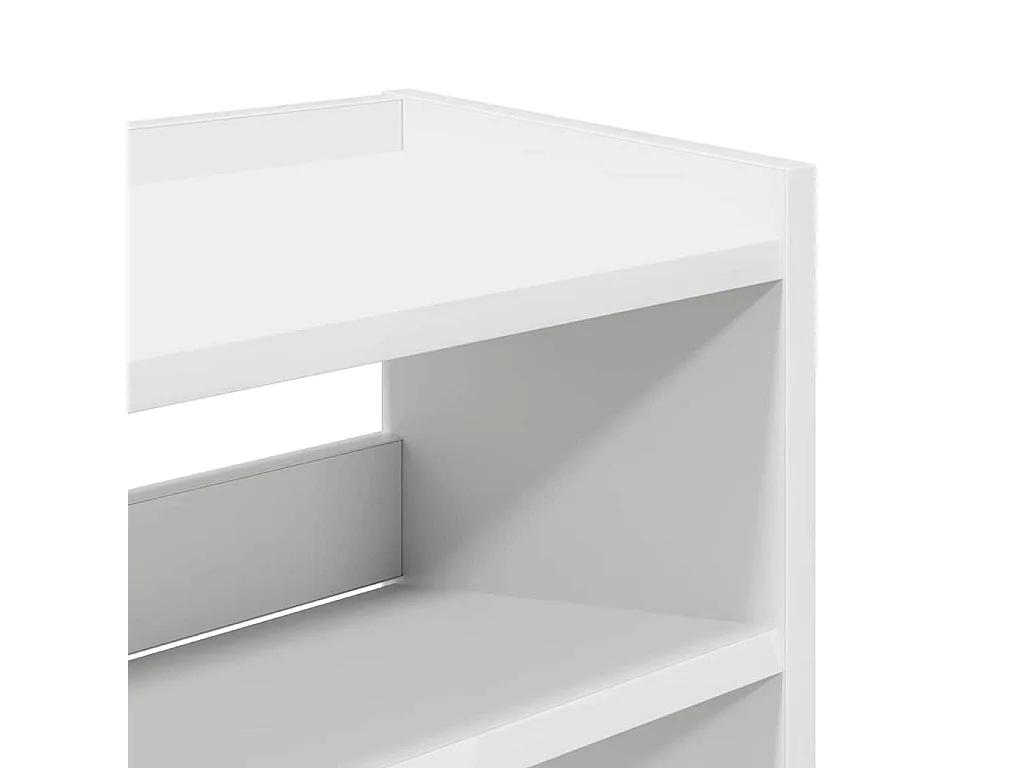 étagère à chaussures blanc 80x25x100 cm bois d'ingénierie