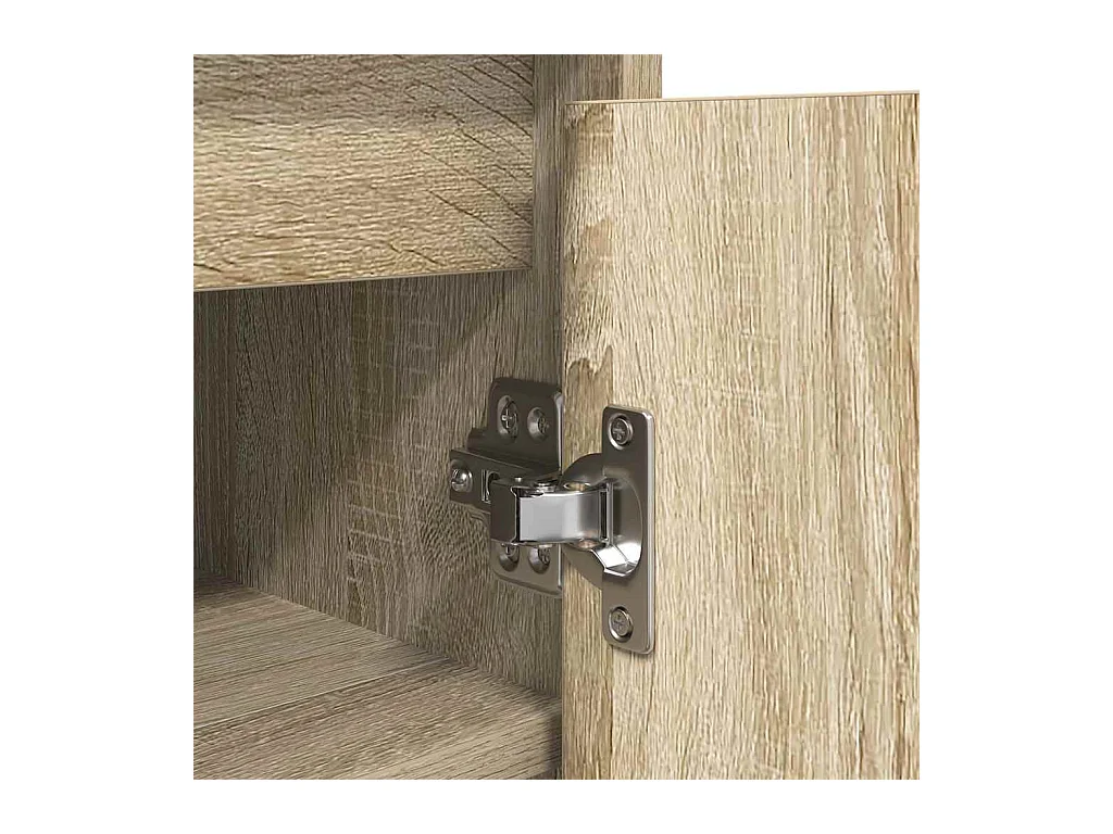 Schoenenkast sonoma eiken 57x34x76 cm bewerkt hout