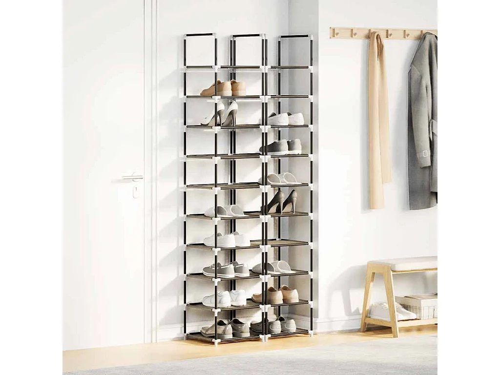 peças 10 prateleiras de sapatos de 33x33x174cm tecido não tecido