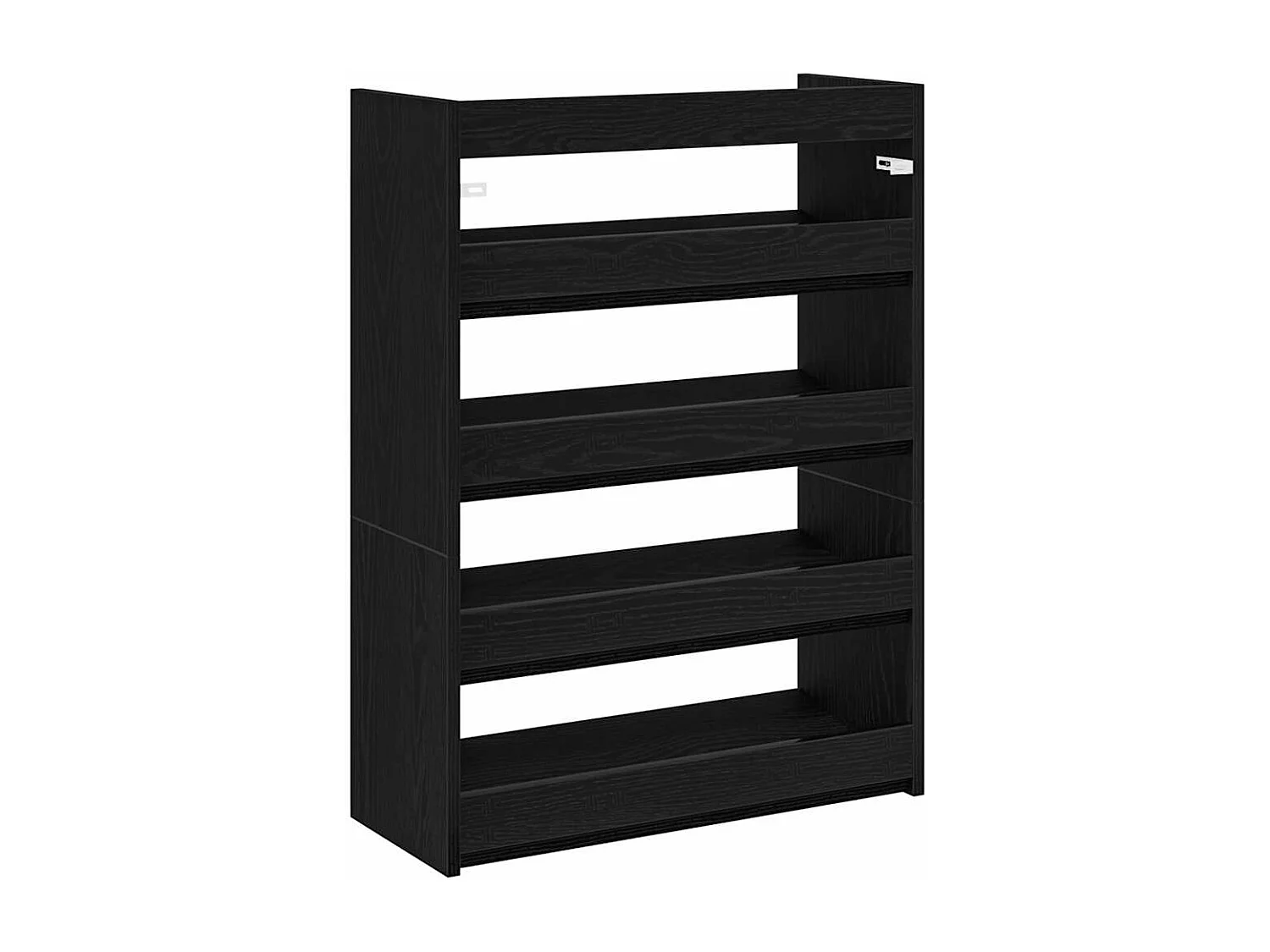 scarpiera nera 60x25x81 cm in legno ingegnerizzato