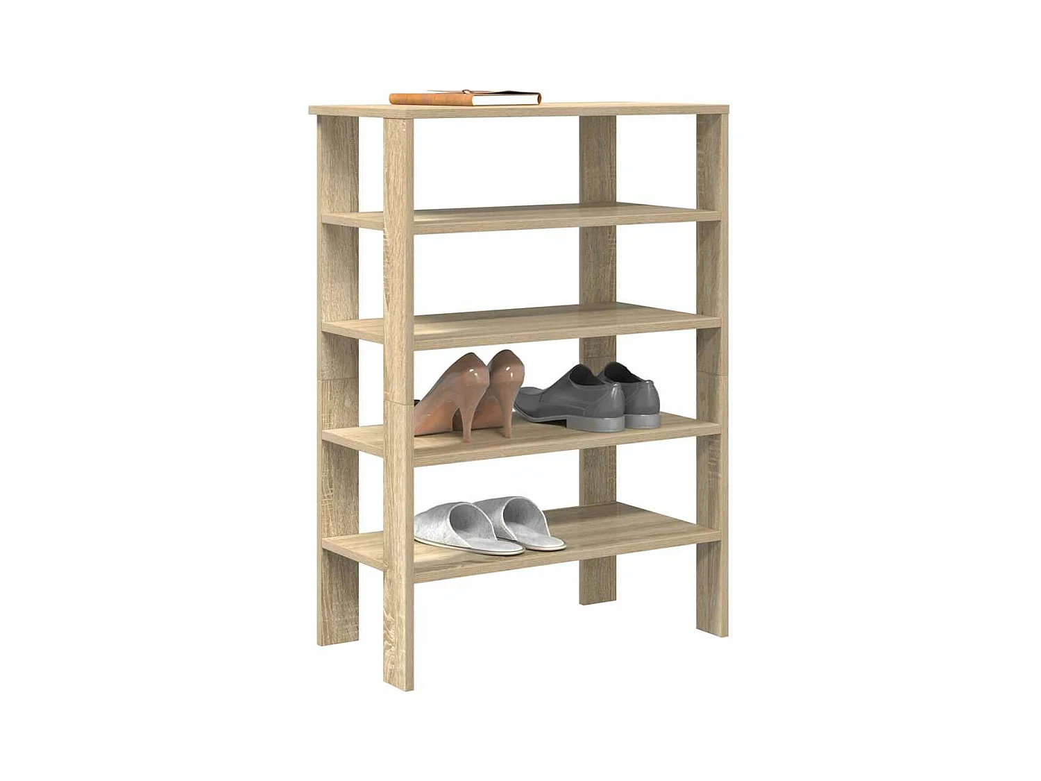 étagère à chaussures chêne sonoma 61x32x87,5 cm bois ingénierie