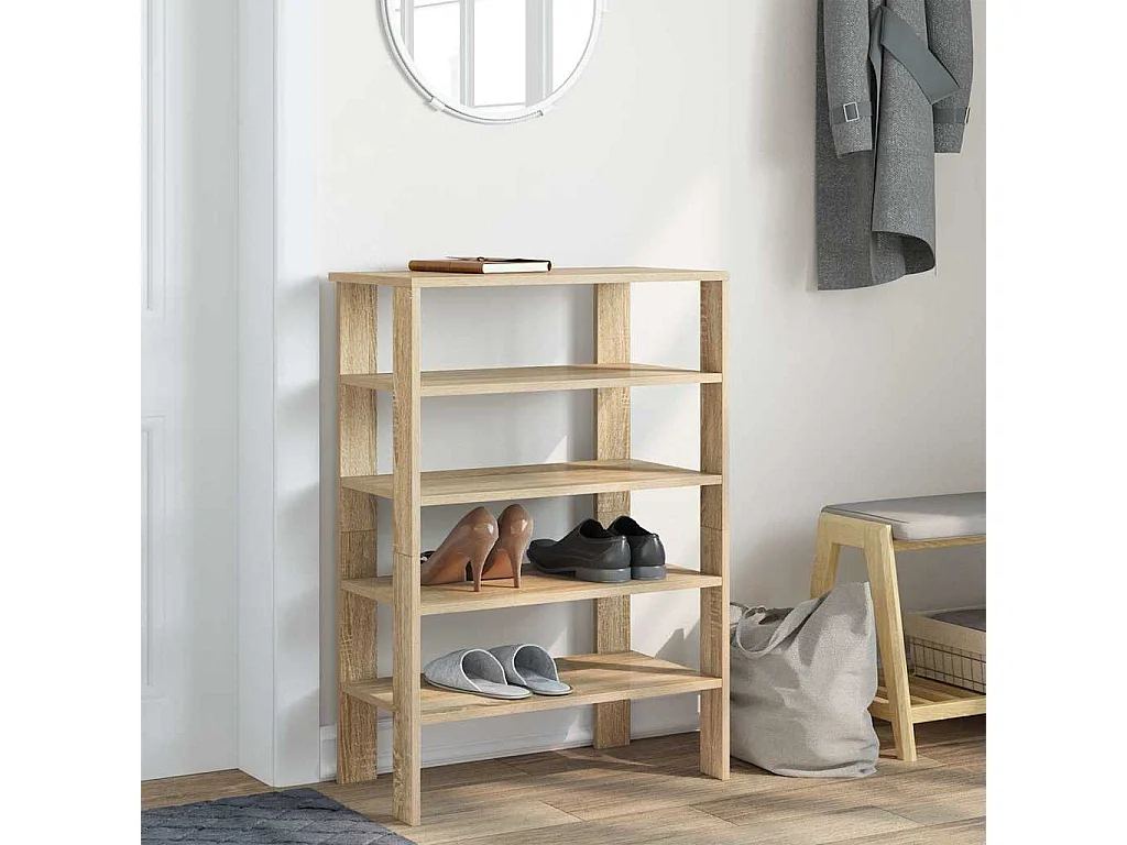 sonoma eiken schoenenrek 61x32x87,5 cm bewerkt hout