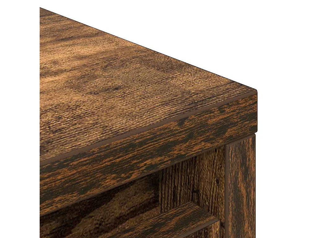 Armoire à chaussures chêne fumé 57x34x76 cm bois d'ingénierie