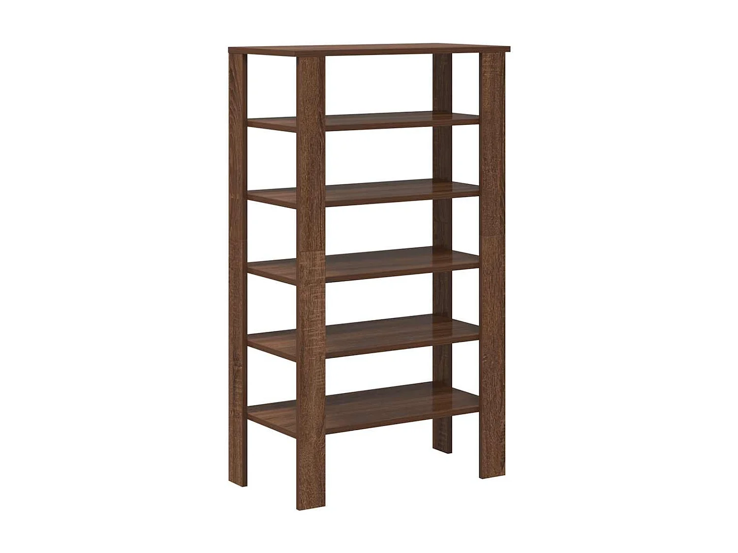 schoenenrek eiken bruin 61x32x105 cm bewerkt hout