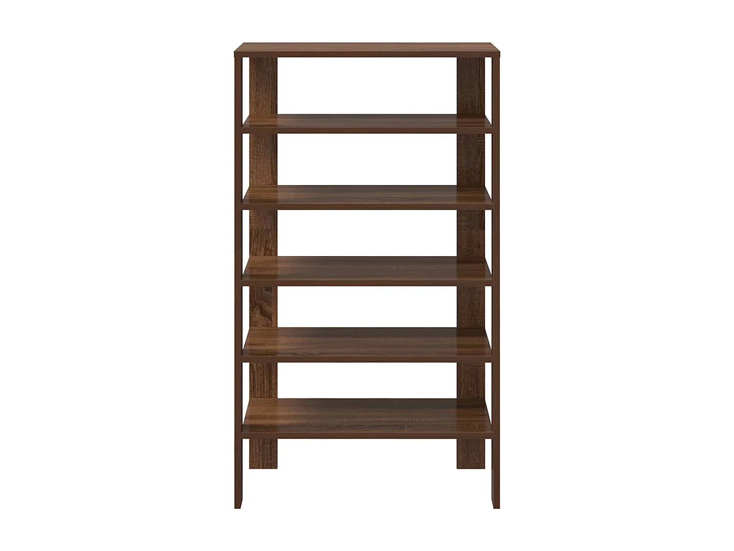 étagère à chaussures chêne marron 61x32x105 cm bois ingénierie