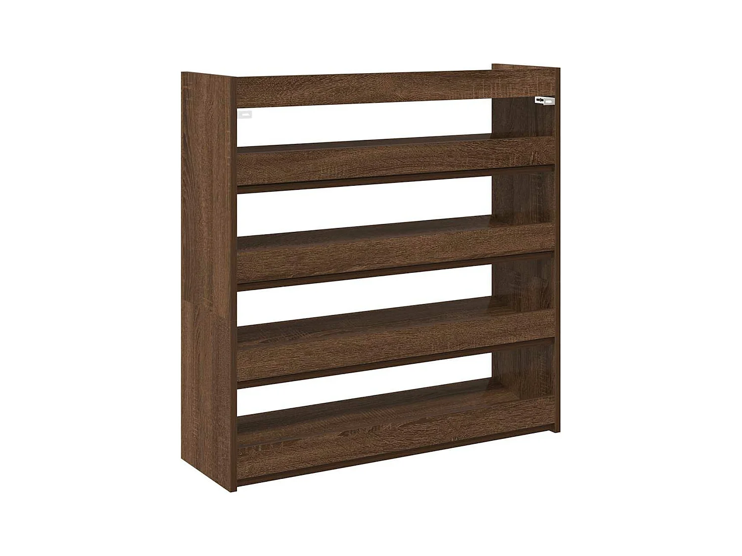 schoenenrek eiken bruin 80x25x81 cm bewerkt hout