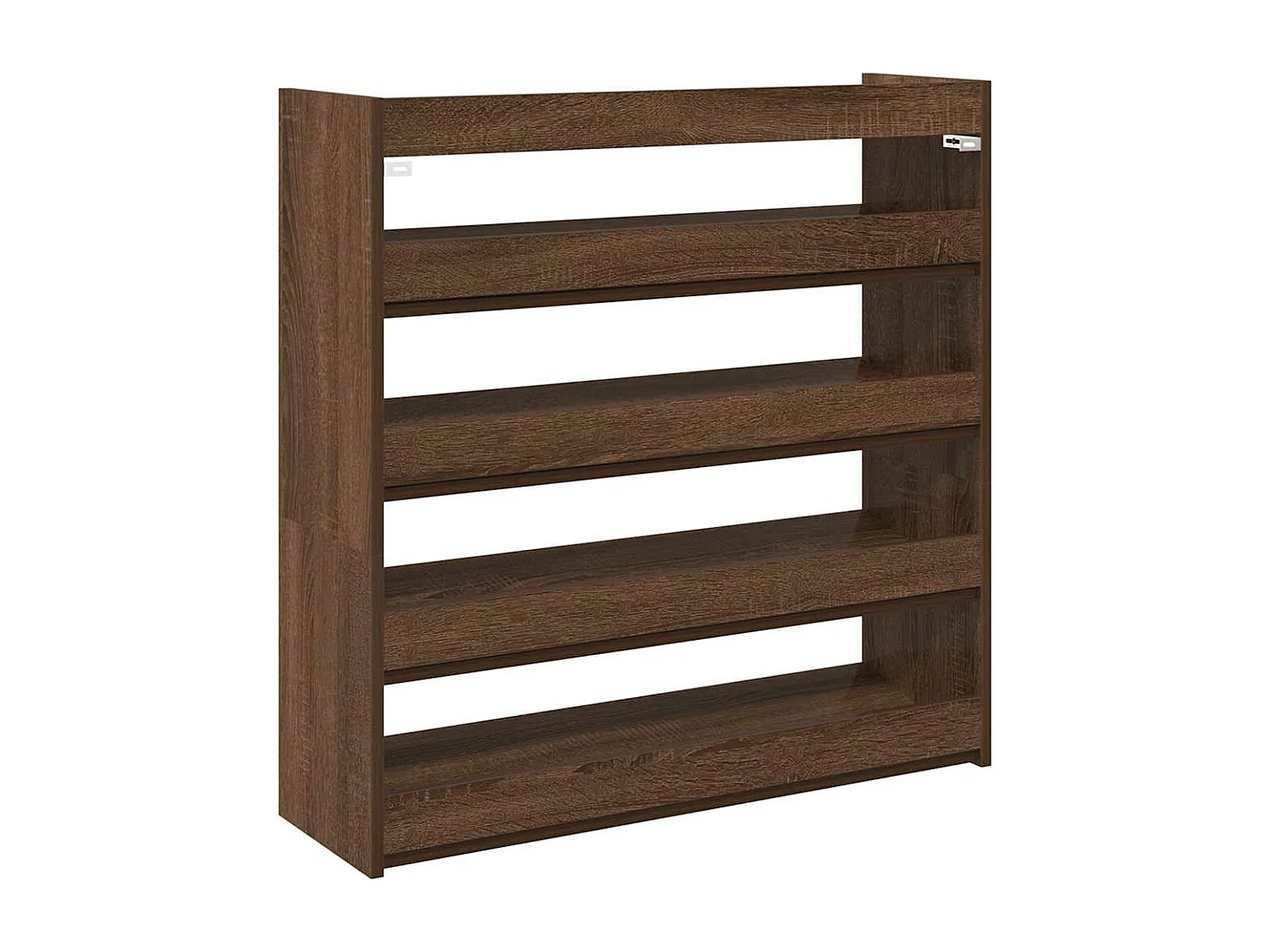 étagère à chaussures chêne marron 80x25x81 cm bois ingénierie