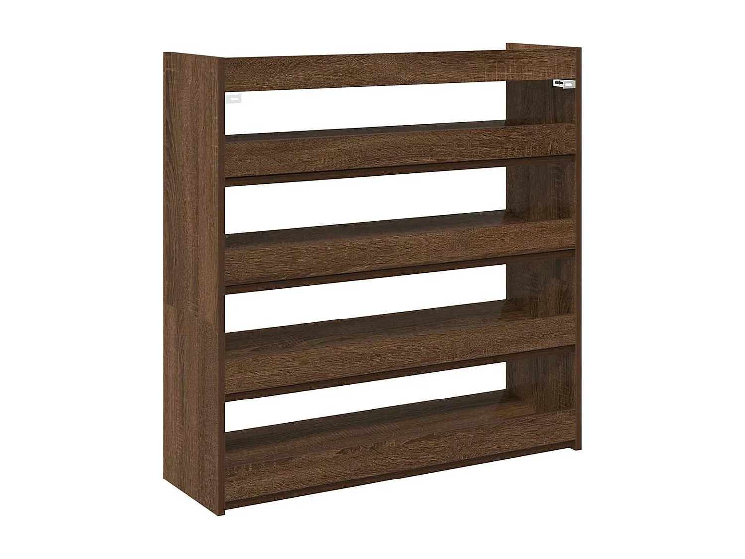 étagère à chaussures chêne marron 80x25x81 cm bois ingénierie