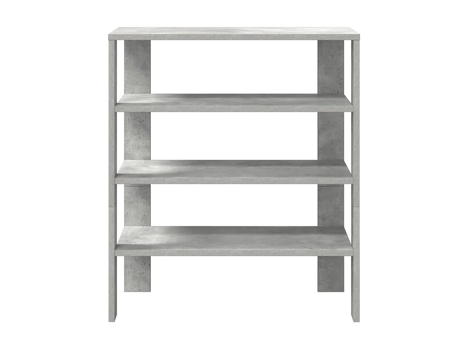 Zapatero gris hormigón 61x32x70 cm madera de ingeniería