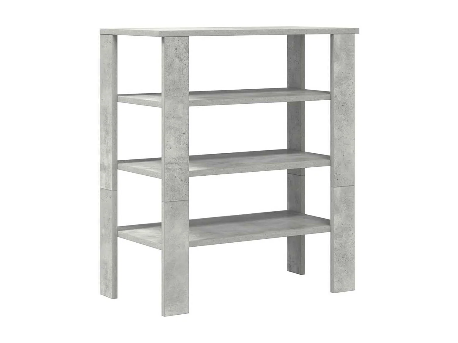 Zapatero gris hormigón 61x32x70 cm madera de ingeniería