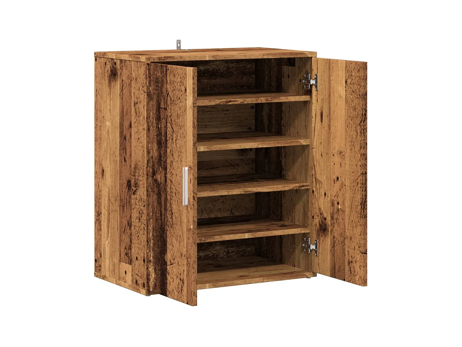 Oude houten schoenenkast 60x35x70 cm bewerkt hout