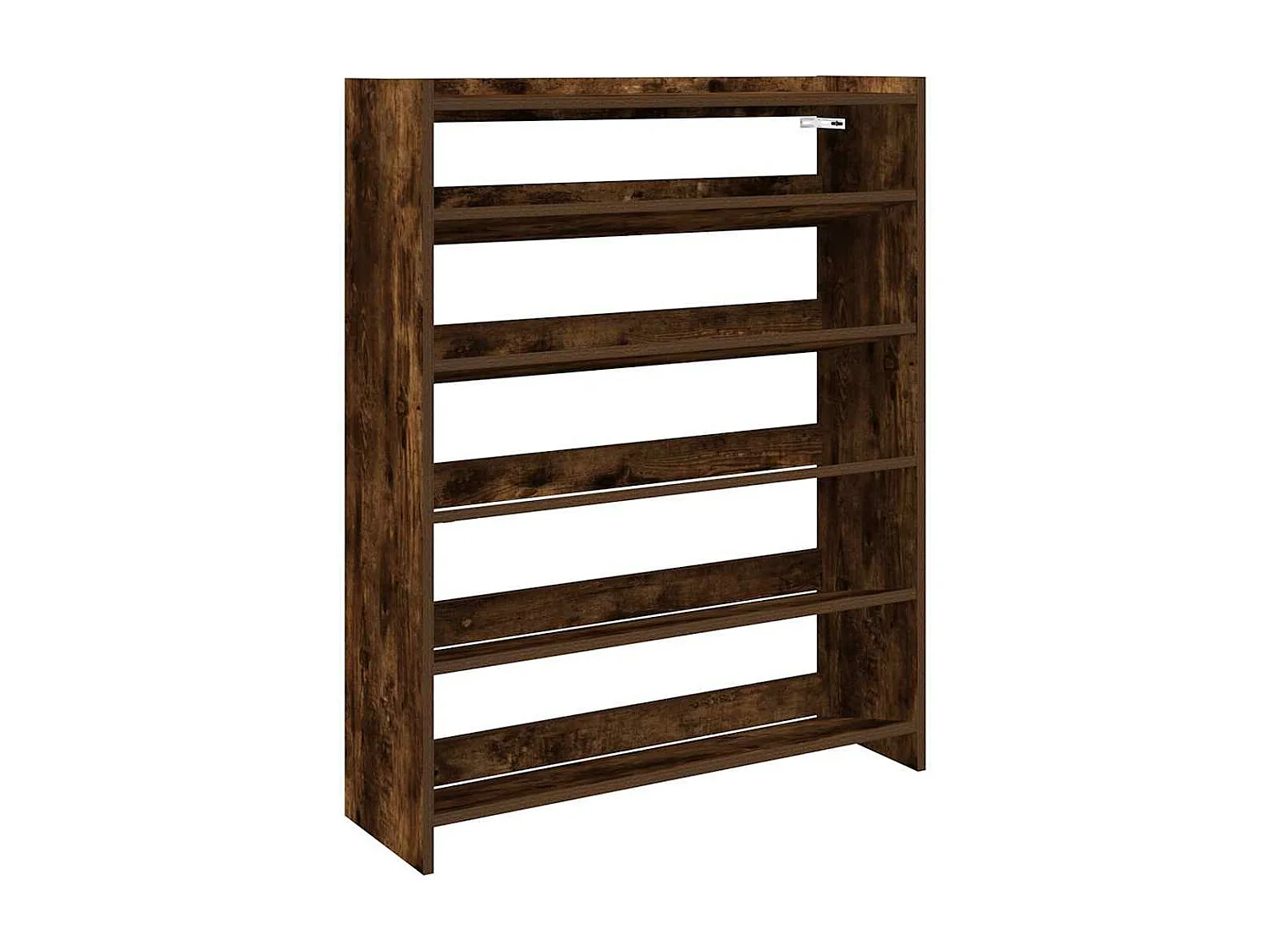 étagère à chaussures chêne fumé 80x25x100 cm bois d'ingénierie